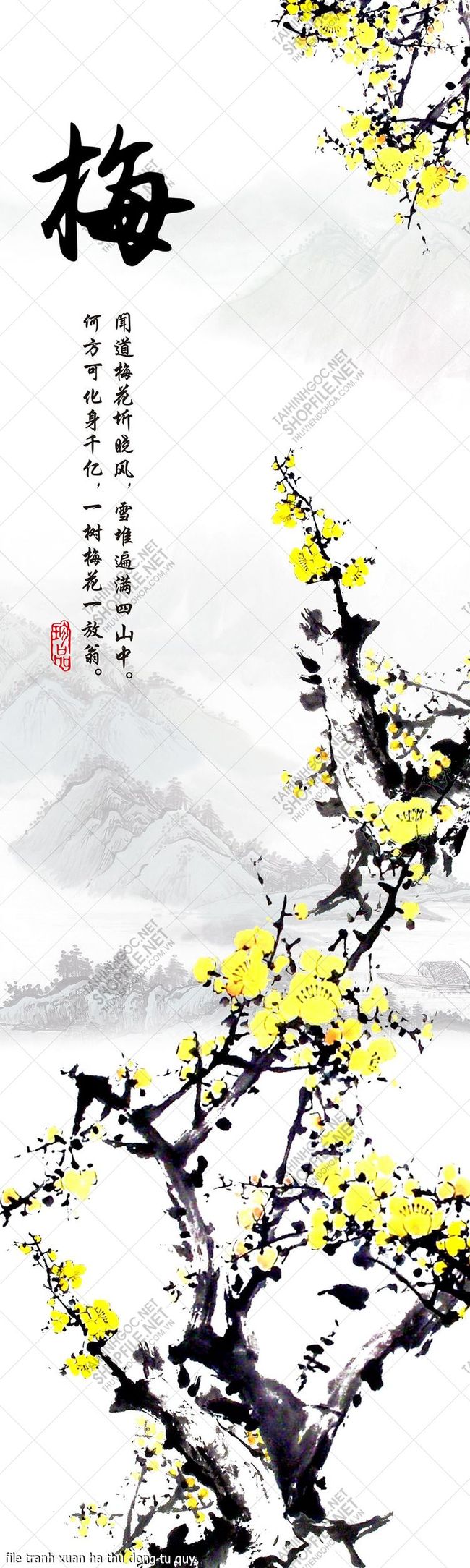 file tranh xuan ha thu dong tu quy